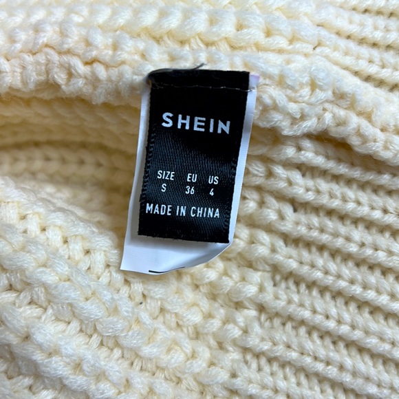 Oversized Cream Chunky Knit Sweater Size S/P - Picture 7 of 7